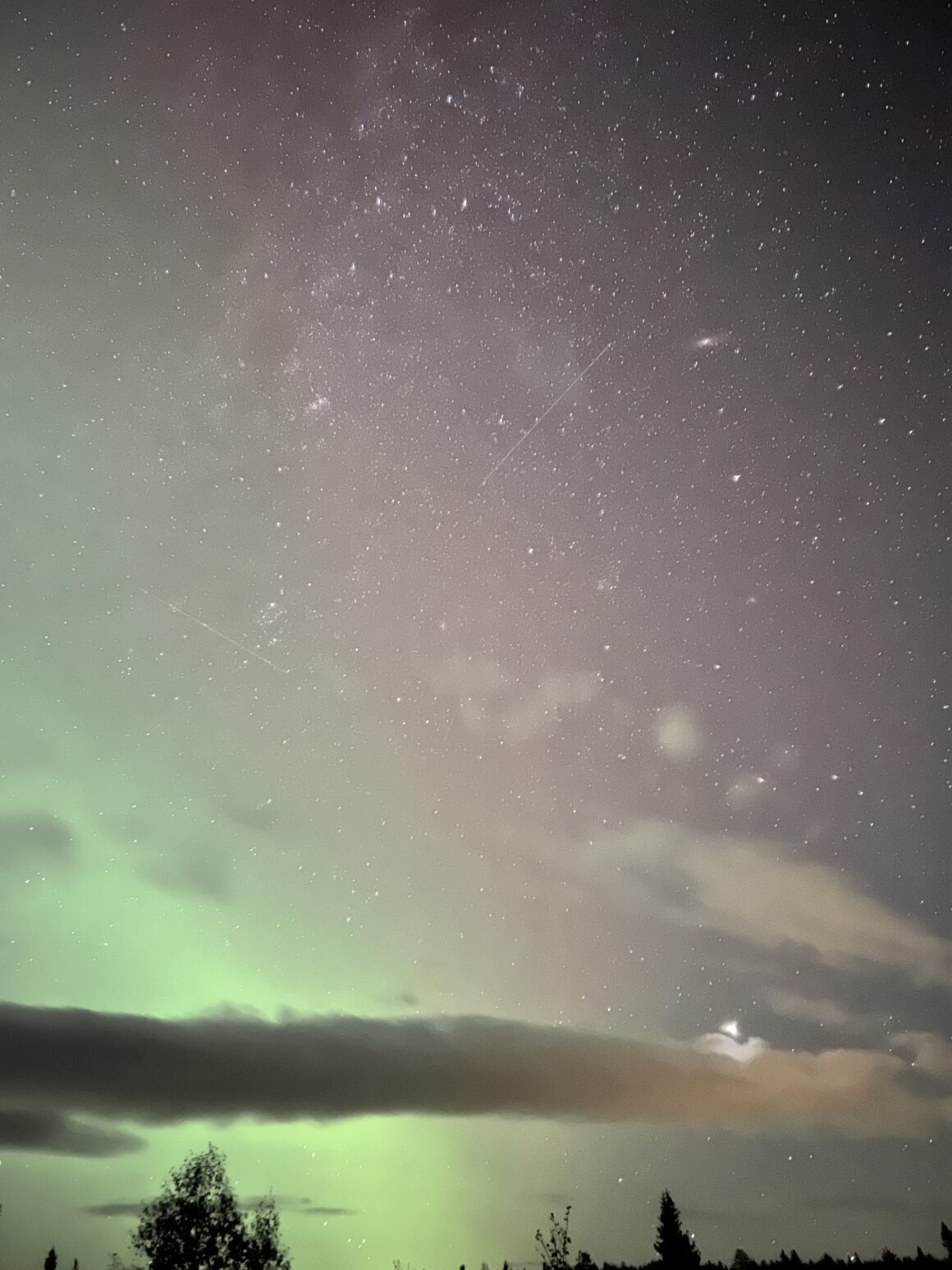 stjärnfall och norrsken i Vemdalen